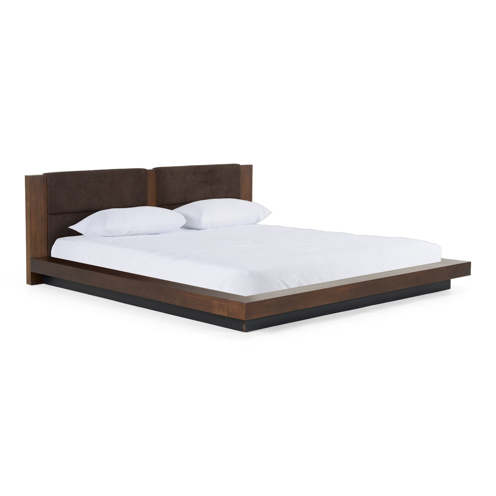Fantasia - Dark Walnut Dark Grey 4-Piece Bedroom Set - Dark Walnut Dark Grey 4 - Piece Bedroom Set