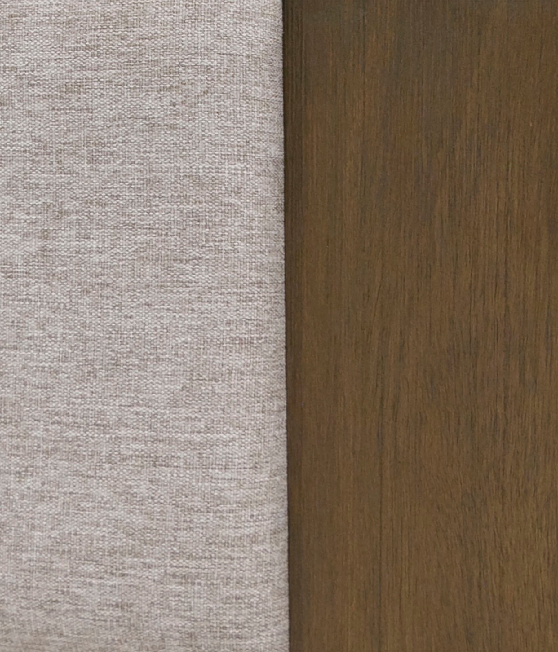 Fantasia - Contemporary Walnut & Grey Bed with Two Nightstands - Contemporary Walnut & Grey Bed with Two Nightstands