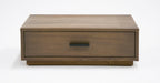 Fantasia - Contemporary Walnut & Grey Bed with Two Nightstands - Contemporary Walnut & Grey Bed with Two Nightstands