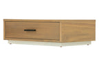 Fantasia - Contemporary Walnut & Grey Bed with Two Nightstands - Contemporary Walnut & Grey Bed with Two Nightstands