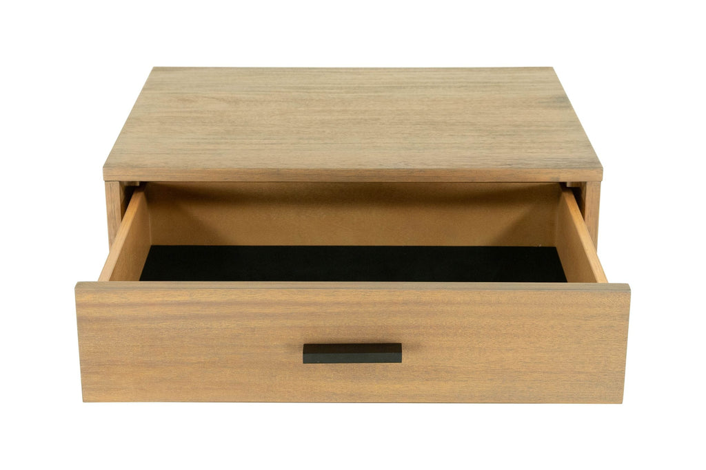 Fantasia - Contemporary Walnut & Grey Bed with Two Nightstands - Contemporary Walnut & Grey Bed with Two Nightstands