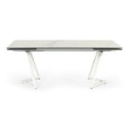 Farrell - Modern White Ceramic Extendable Dining Table