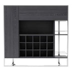 Fauna - Elm Grey & Stainless Steel Wine Cabinet