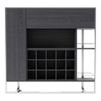 Fauna - Elm Grey & Stainless Steel Wine Cabinet