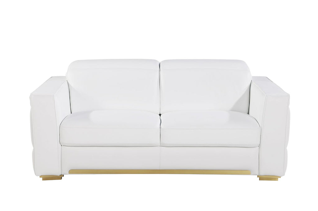 1120 Divanitalia 3-Piece Sofa Set with Adjustable Headrest in Top-grain Italian Leather - White - SKU 1120-WHITE-3PC - view 6