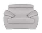 4571 Modern Genuine Leather 3-Piece Sofa Set - Light Grey - SKU 4571-LV LIGHT GREY 3PC (S/L/C) - GROUP - view 8