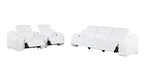 1116 DivanItalia 6-Piece Modular Power Reclining Sofa and Console Loveseat Set in Top Grain Italian Leather with 5 Power Recliners & Power Headrests - White - SKU 1116-WHITE-6.5-HT - view 4