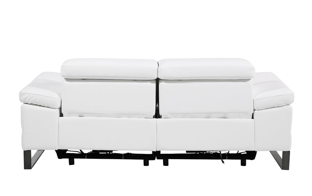 1246 Divanitalia Top Grain Italian Leather Loveseat with Power Headrest