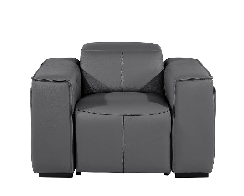 1126 Divanitalia Top Grain Italian Leather Power Reclining Chair with Power Headrests