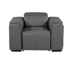 1126 Divanitalia Top Grain Italian Leather Power Reclining Chair with Power Headrests