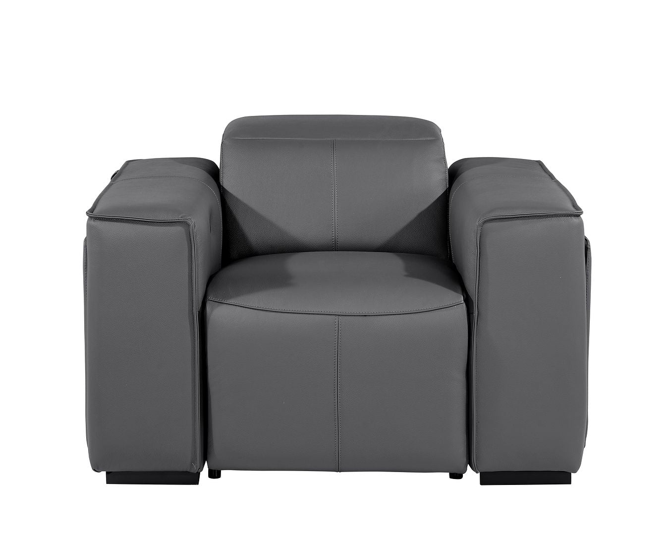 1126 Divanitalia Top Grain Italian Leather Power Reclining Chair with Power Headrests