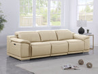 9762 Divanitalia 3-Piece Modular Power Reclining Sofa with 2 Power Recliners in Top Grain Italian Leather - Beige