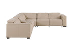 1208 6-Piece L-Shaped Leather Reclining Sectional Sofa with 3 Power Recliners