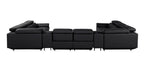 1246 Divanitalia 10-Piece U-Shaped Modular Power Reclining Sectional Sofa with 4 Power Recliners and Power Headrests - Top Grain Italian Leather