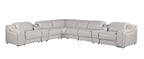 1116 Divanitalia 8-Piece L-Shaped Sectional Sofa in Top Grain Italian Leather with 3 Power Recliners & Power Headrests - Light Grey - SKU 1116-LT-GREY-8PC-3PWR-SECTIONAL- GROUP - view 2