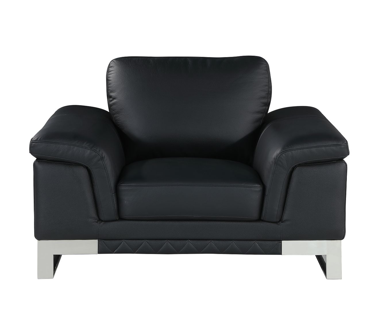 411 Divanitalia Chair in Top-grain Italian Leather - Black