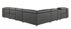 1116 Divanitalia 7-Piece L-Shaped Sectional Sofa in Top Grain Italian Leather with 3 Power Recliners & Power Headrests - Dark Grey - SKU 1116-DK-GREY-7PC-3PWR-SECTIONAL- GROUP - view 6