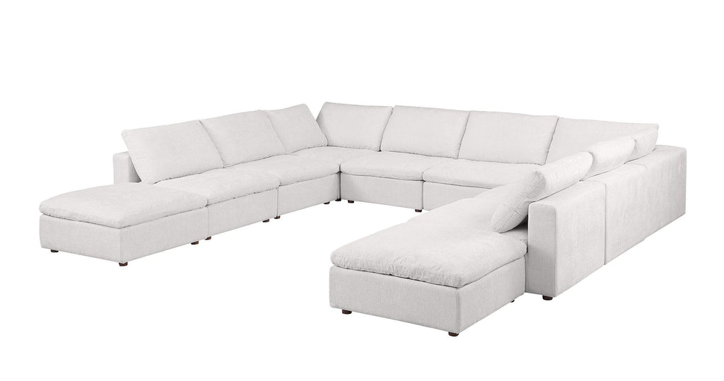 1100 Divanitalia 10-Piece U-Shaped Sectional Sofa with Chaise in Top-grain Italian Leather