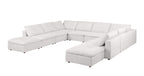 1100 Divanitalia 10-Piece U-Shaped Sectional Sofa with Chaise in Top-grain Italian Leather