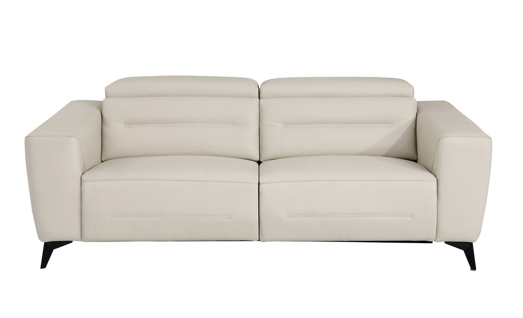 989 Divanitalia Power Reclining Sofa with Power Headrest in Top-grain Italian Leather - Beige