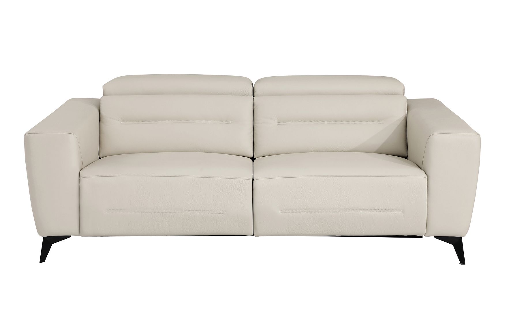 989 Divanitalia Power Reclining Sofa with Power Headrest in Top-grain Italian Leather - Beige