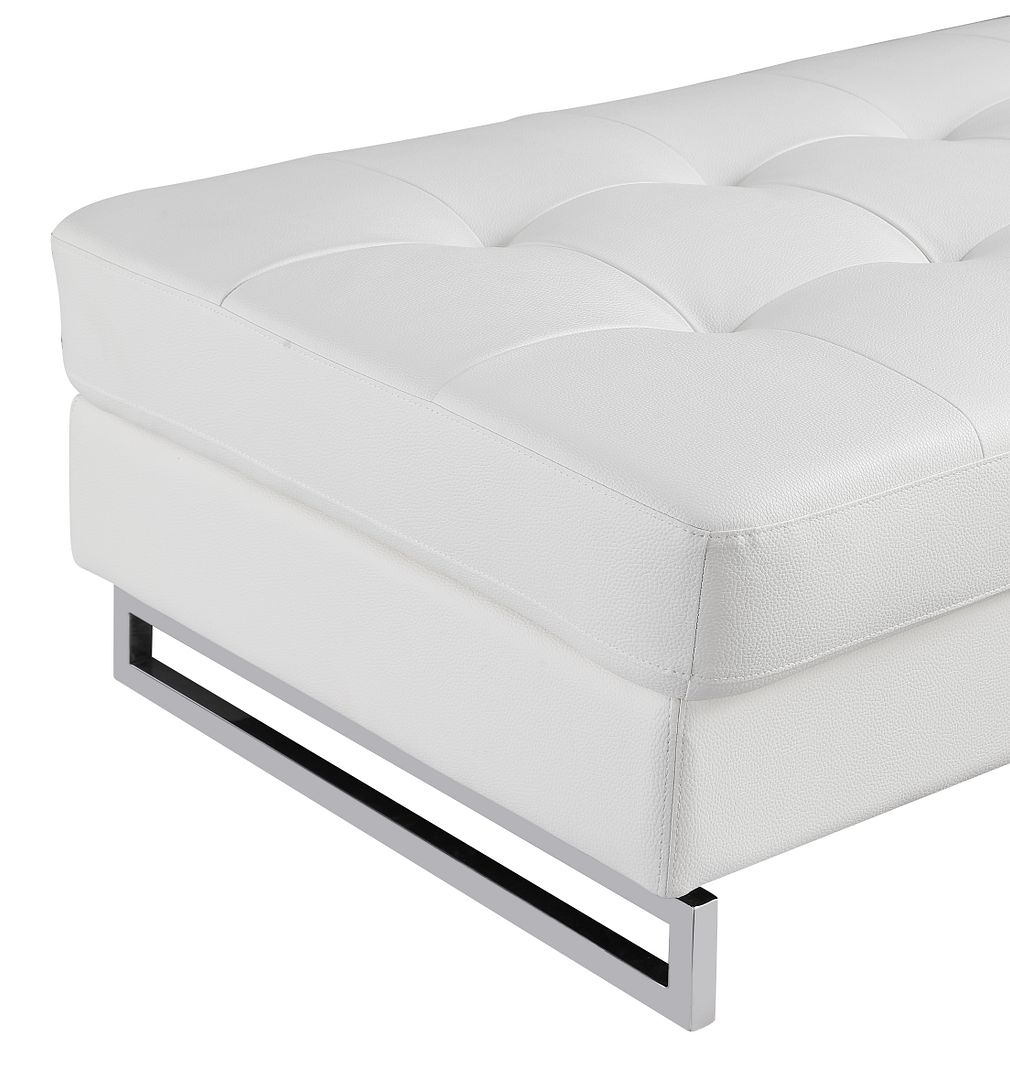 8136 Genuine Leather Ottoman