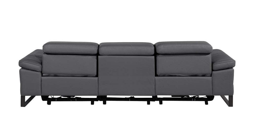 1246 Divanitalia Modular Power Dual Reclining Sofa with Power Reclining Headrests - Top Grain Italian Leather - Dark Grey - SKU 1246-DK-GREY-3.2-S-HT - view 7
