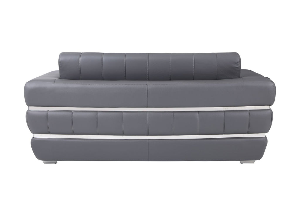 904 Divanitalia Loveseat in Top-grain Italian Leather - Dark Grey - SKU 904-L-DARK GRAY - view 4