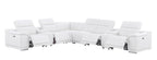 2679 8-Piece L-Shaped Power Reclining Sectional Sofa in Genuine Leather - 4 Recliners
