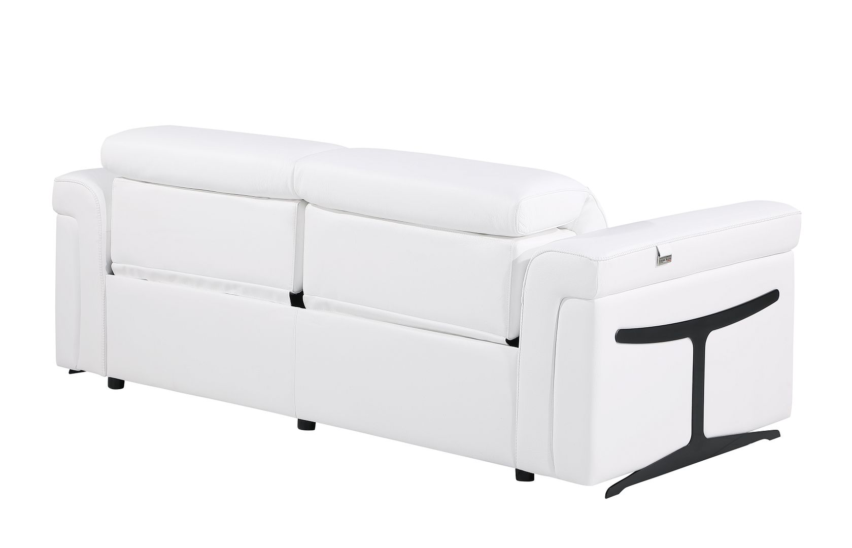 1126 Divanitalia Power Reclining Sofa in Top Grain Italian Leather with 2 Power Recliners & Power Headrests