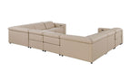 1208 8 Piece U-Shaped Leather Sectional Sofa with 4 Power Recliners & Power Headrests