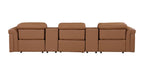 1126 Divanitalia 5-Piece Modular Power Reclining Sofa in Top Grain Italian Leather with 3 Power Recliners & Power Headrests