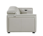 1224 Divanitalia 2-Piece Modular Power Reclining Loveseat in Top Grain Italian Leather with 2 Power Recliners & Power Headrests - Light Grey - SKU 1224-LT-GREY-2.2-HT - view 8