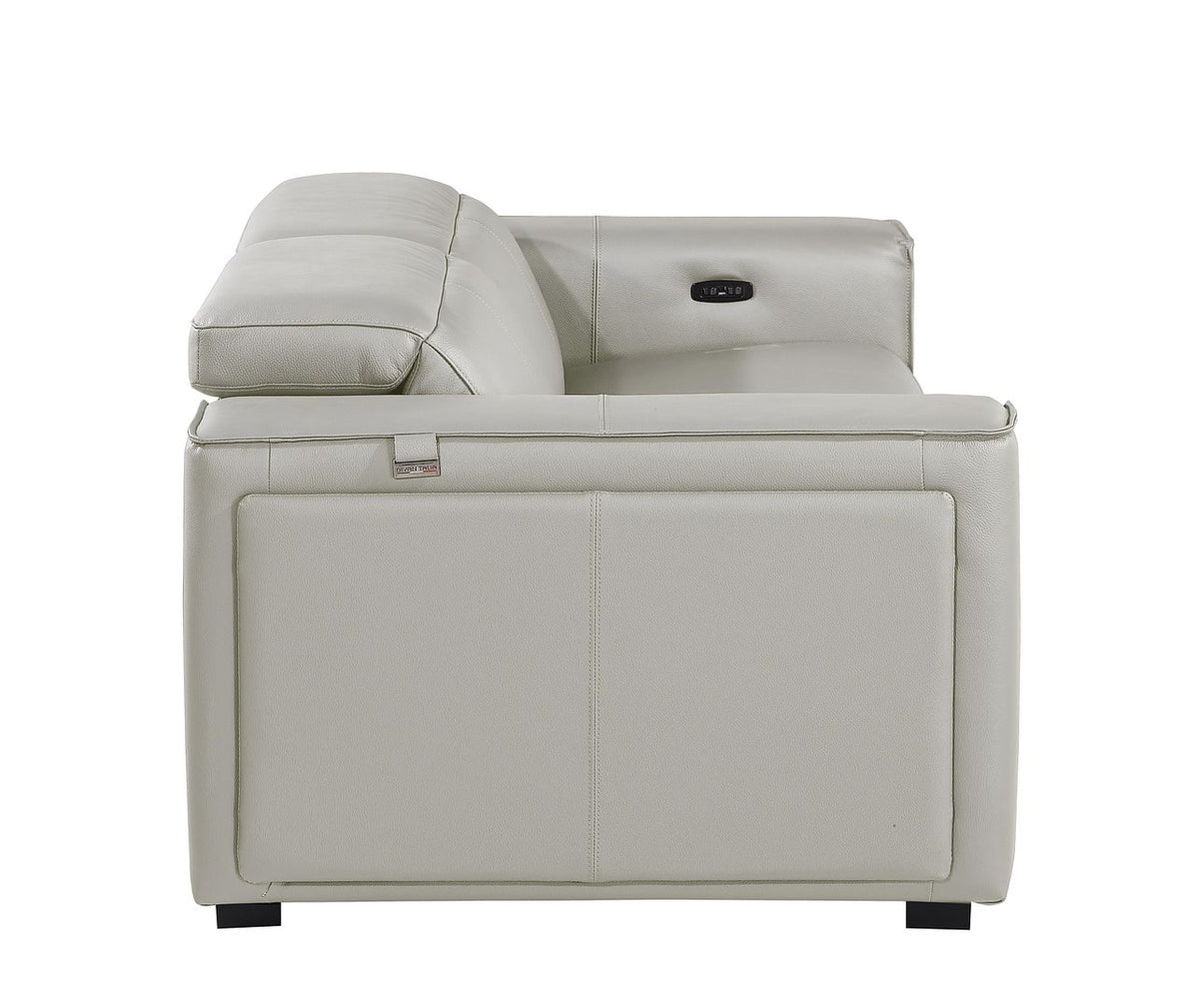 1224 Divanitalia 2-Piece Modular Power Reclining Loveseat in Top Grain Italian Leather with 2 Power Recliners & Power Headrests - Light Grey - SKU 1224-LT-GREY-2.2-HT - view 8
