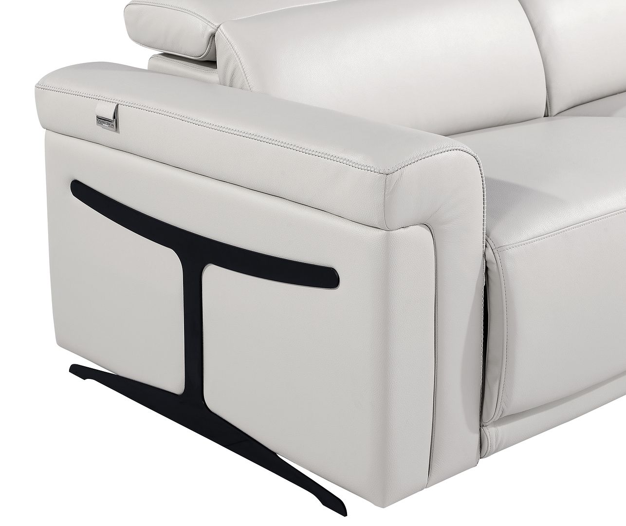 1126 Divanitalia Power Reclining Sofa in Top Grain Italian Leather with 2 Power Recliners & Power Headrests