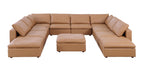 1100 Divanitalia Top-grain Italian Leather 11-Piece Sectional Sofa with Chaise