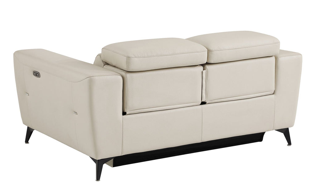 989 Divanitalia Power Reclining Loveseat with Power Headrest in Top-grain Italian Leather