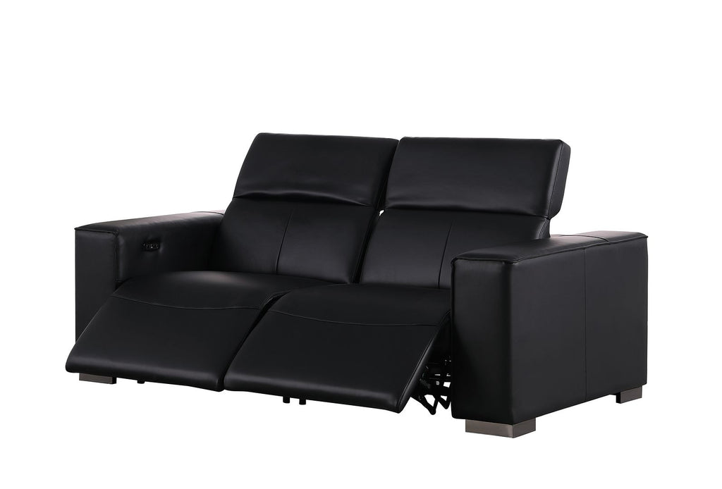 1208 Genuine Leather Dual Power Reclining Loveseat