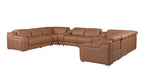1116 Divanitalia 10-Piece U-Shaped Sectional Sofa in Top Grain Italian Leather with 4 Power Recliners & Power Headrests