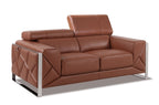 903 Divanitalia Loveseat with Adjustable Headrest in Top-grain Italian Leather