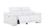 2679 Power Reclining Sofa, Loveseat & Chair Set in Genuine Leather - 6 Recliners - White - SKU 2679-WHITE-6.6-HT-3PC - view 4
