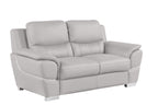 4572 Modern Genuine Leather 2-Piece Sofa Set - Light Grey - SKU 4572 LIGHT GREY 2PC (S/L) - GROUP - view 7
