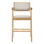 Fern - Modern Natural and Beige Counter Stool Set of 2
