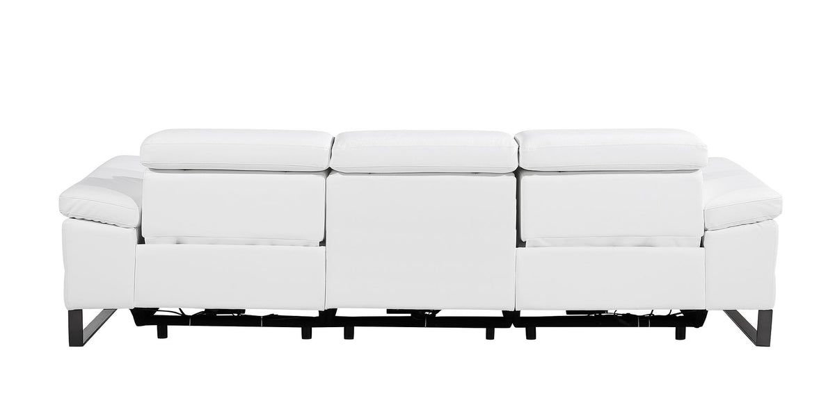 1246 Divanitalia Modular Power Dual Reclining Sofa with Power Reclining Headrests - Top Grain Italian Leather - White - SKU 1246-WHITE-3.2-S-HT - view 7