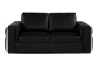 1130 Divanitalia Loveseat in Top-grain Italian Leather - Black - SKU 1130-BLACK-L