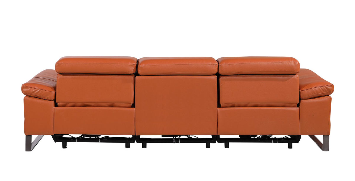 1246 Divanitalia Modular Power Dual Reclining Sofa with Power Reclining Headrests - Top Grain Italian Leather - Camel - SKU 1246-CAMEL-3.2-S-HT - view 7