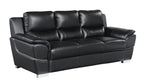 4572 Modern Genuine Leather Sofa - Black - SKU 4572-S-BLACK - view 2