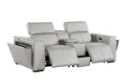 1224 Divanitalia 8-Piece Modular Power Reclining Sofa & Loveseat Set in Top Grain Italian Leather with 5 Power Recliners & Power Headrests - Light Grey - SKU 1224-LT-GREY-8.5-HT-2PC - view 7