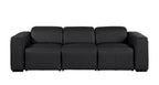 1224 Divanitalia 3-Piece Modular Power Reclining Sofa in Top Grain Italian Leather with 3 Power Recliners & Power Headrests - Black - SKU 1224-BLACK-3.3-HT - view 3