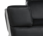 1111 Divanitalia 2-Piece Sofa Set with Adjustable Headrest in Top-grain Italian Leather - Black - SKU 1111-BLACK-2PC - view 12
